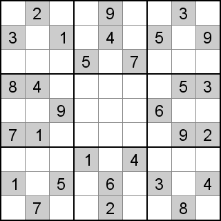 Средне судоку Средние головоломки судоку